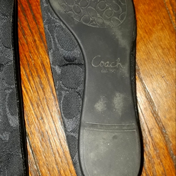 Black Coach Flats Size 6.5 M - Picture 5 of 6